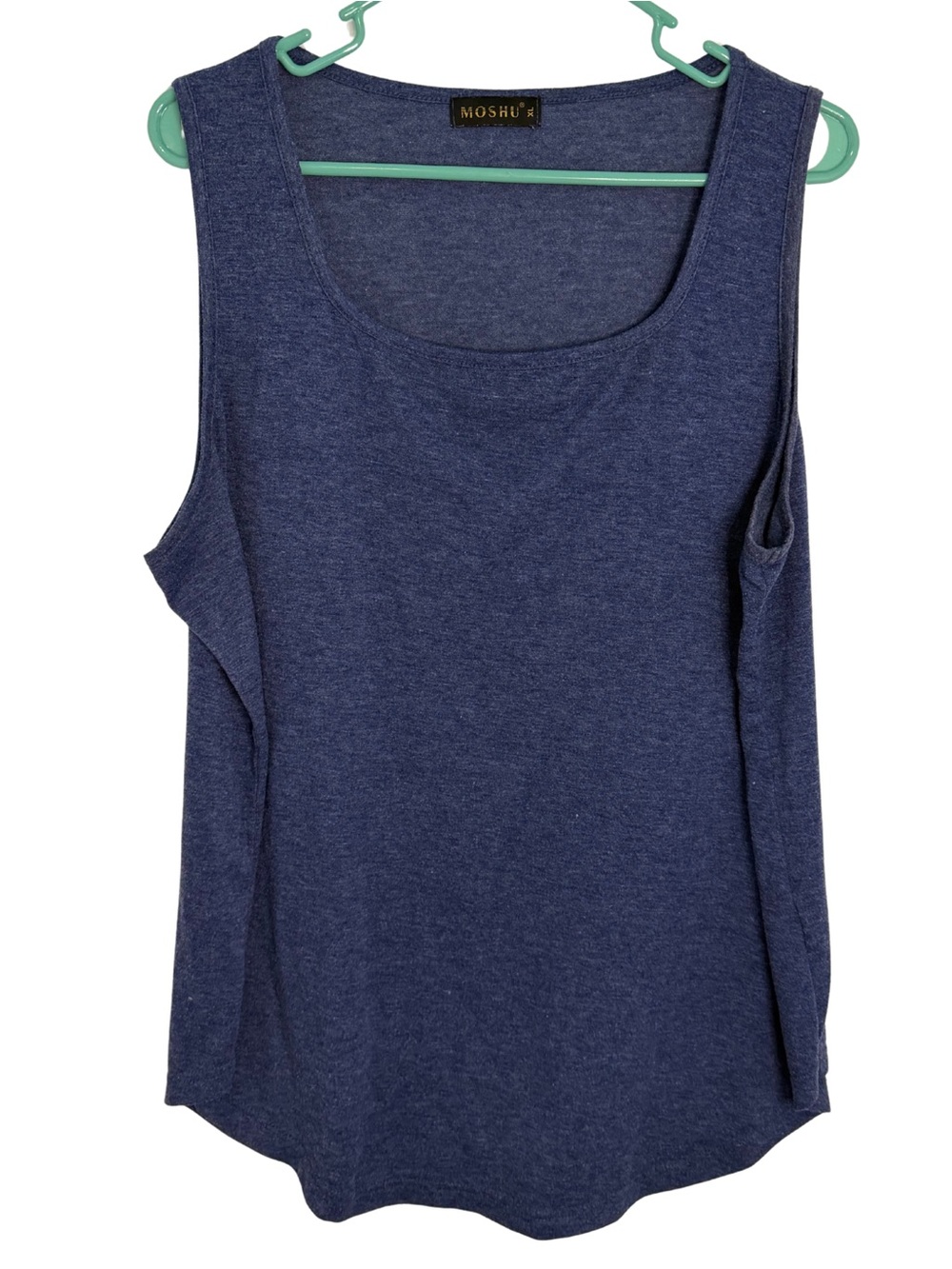 3/$20 Moshu Dark Blue Sleeveless Scoop Neck Tank Top Size XL
